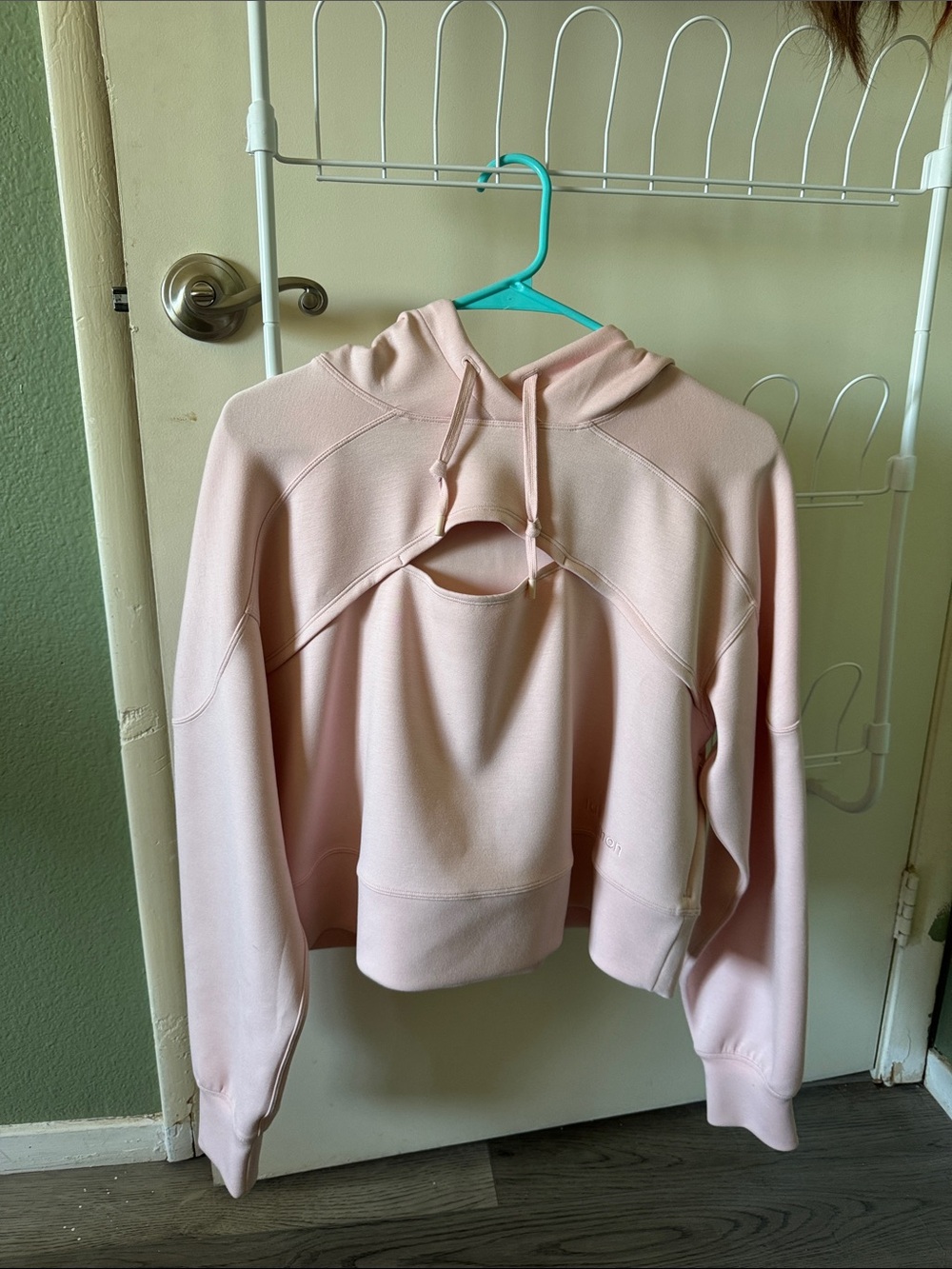 lululemon athletica Light Pink Cutout Hoodie